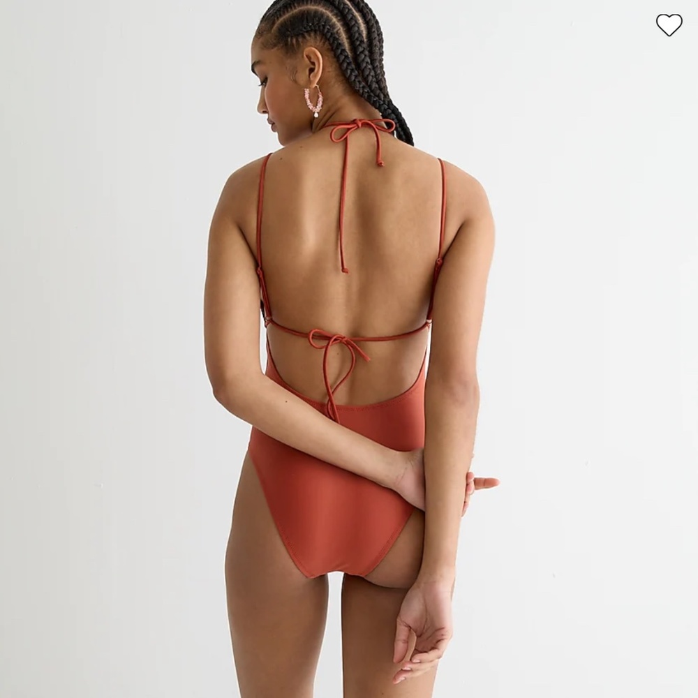 J Crew Strappy Plunge one-piece with beads